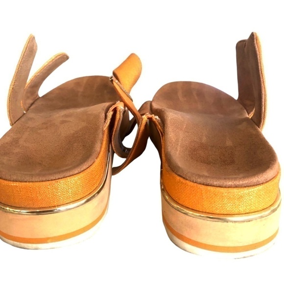 Vionic Brandie Platform Metallic Orange Sandal Shoes Hook Loop Strap Womens 9.5 - Picture 9 of 13